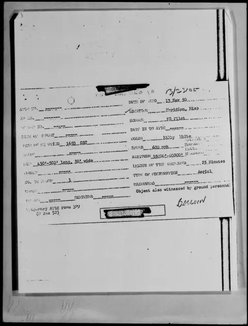 First page of Meridian, Miss, November 1950