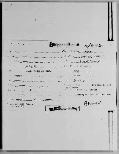 First page of Ladd AFB, Alaska, May 1950