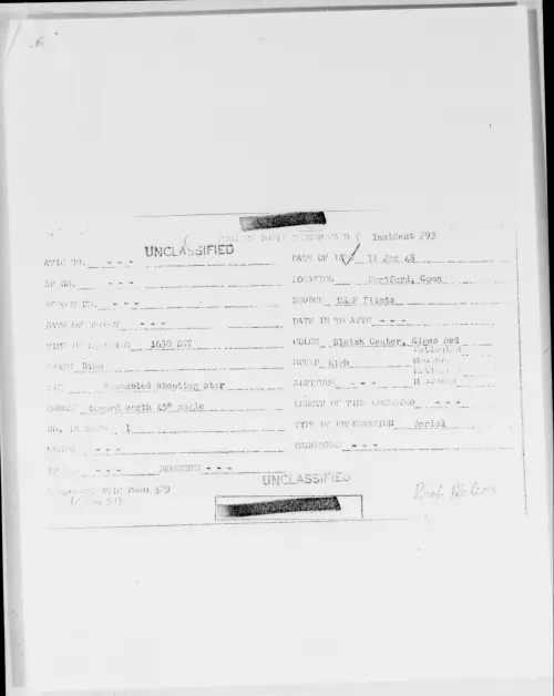 First page of Hartford, Conn, January 1948 - Incident Number: 93