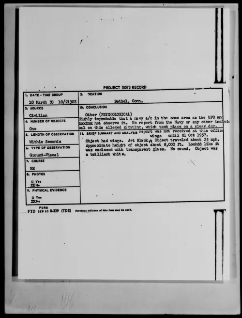 First page of Bethel, Conn., March 1950