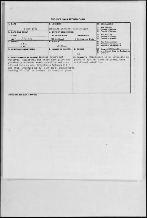 First page of 1961.05 - 8682033 - Meridian-Jackson, Mississippi