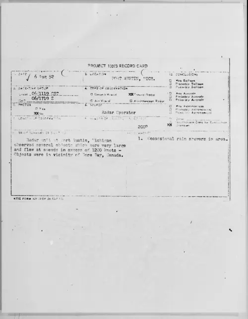 First page of PORT AUSTIN, MICH., August 1952