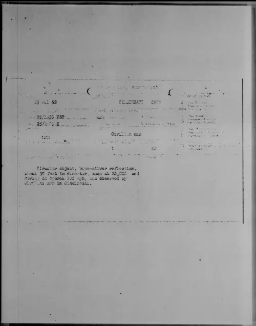 First page of CINCINNATI OHIO, July 1952
