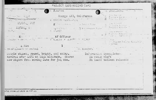 First page of George AFB, California, August 1952