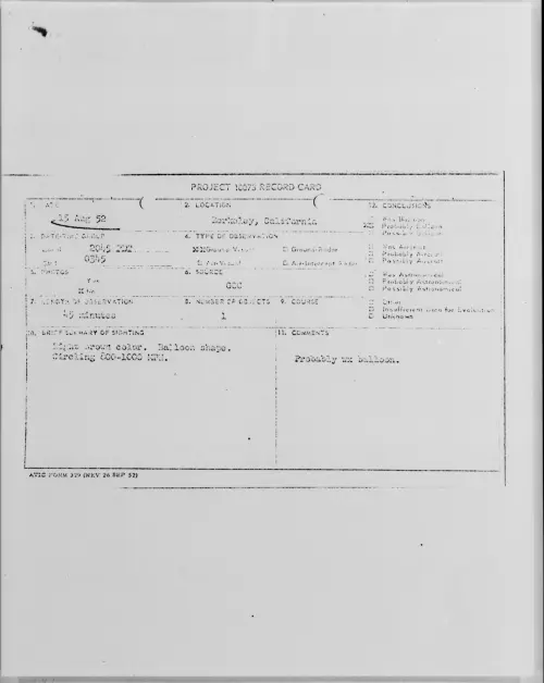First page of Berkeley, California, August 1952