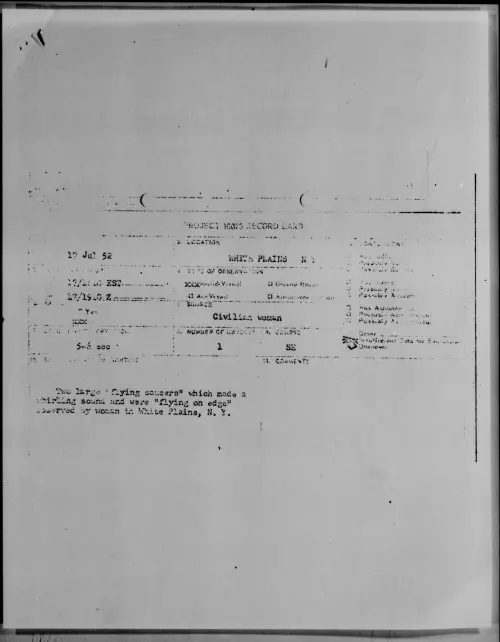 First page of WHITE PLAINS NY, July 1952