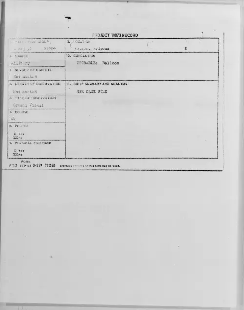 First page of Tucson, Arizona, August 1952
