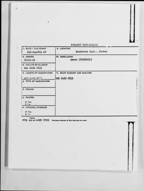 First page of Southwest United States, July 1949