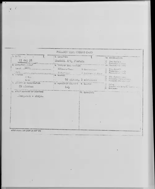First page of MacDill AFB, Florida, August 1952
