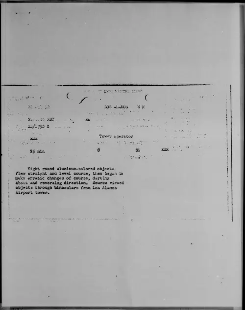 First page of LOS ALAMOS N M, July 1952