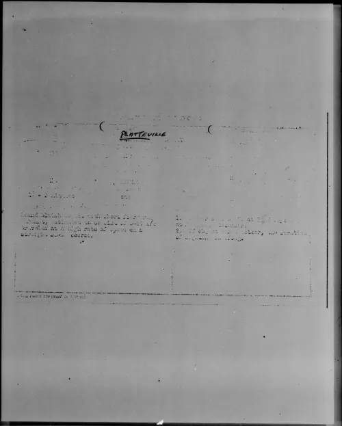 First page of PLATTEVILLE, [ILLEGIBLE]