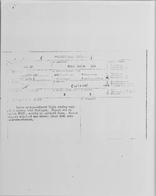 First page of OGDEN DUNES IND, July 1952 - Incident Number: [ILLEGIBLE]