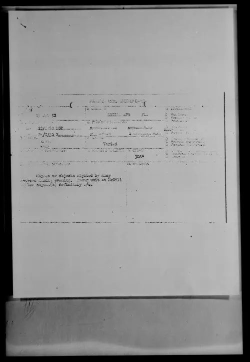 First page of MCDILL AFB FLA, July 1952
