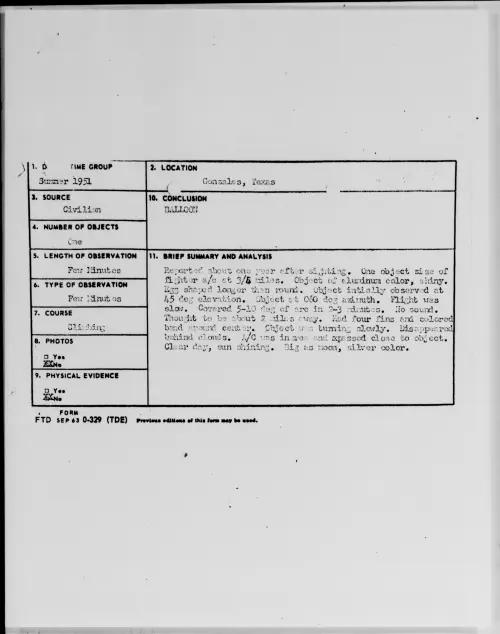 First page of Gonzales, Texas, Summer 1951
