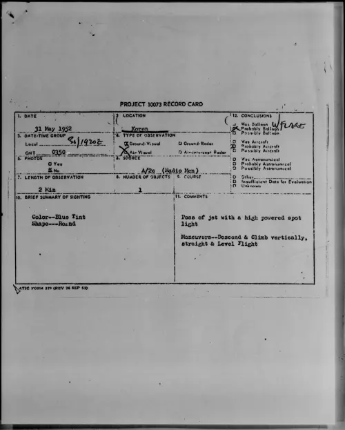 First page of Korea, May 1952