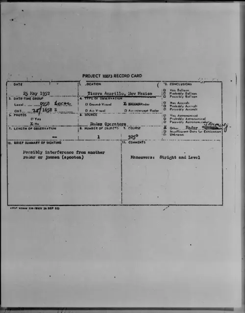 First page of Tierra Amarillo, New Mexico, May 1952