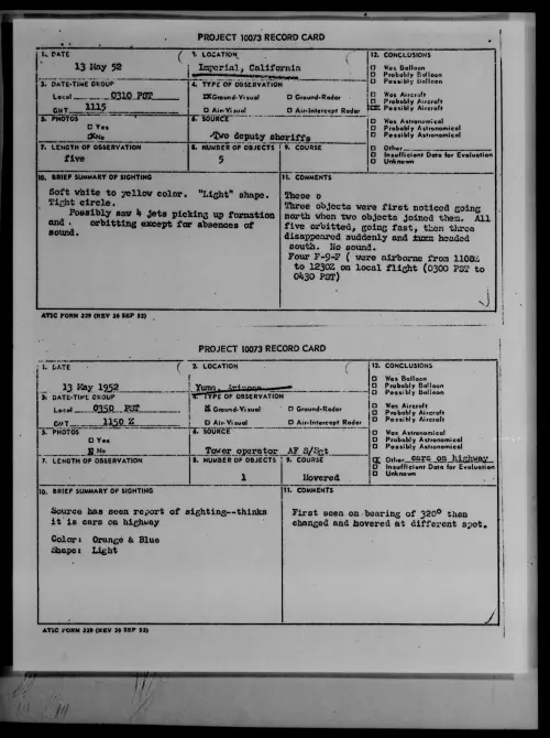 First page of Imperial, California, May 1952