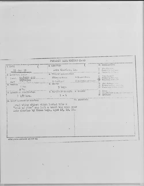 First page of Lake Charles, La., August 1952