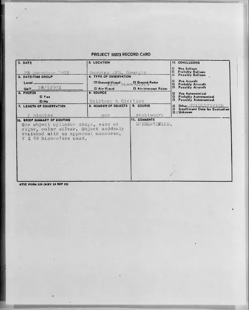 First page of 1957.11 - 6963482 - Robbins AFB, Georgia