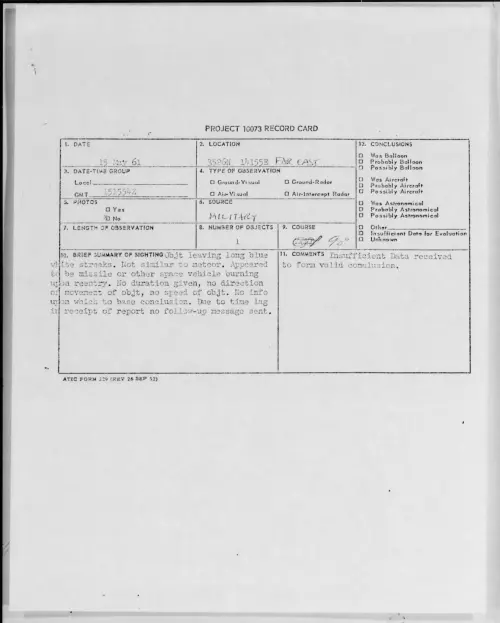 First page of 1961.05 - 8683850 - 3526N 14155E FAR EAST