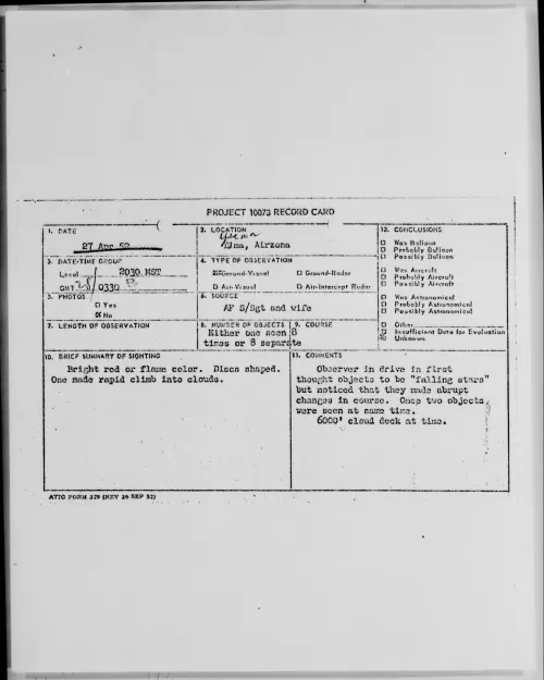 First page of Yuma, Airzona, April 1952