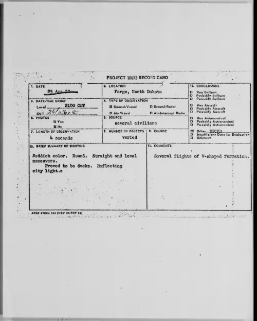 First page of Fargo, North Dakota, April 1952