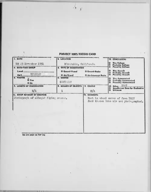 First page of Riverside, California, November 1951