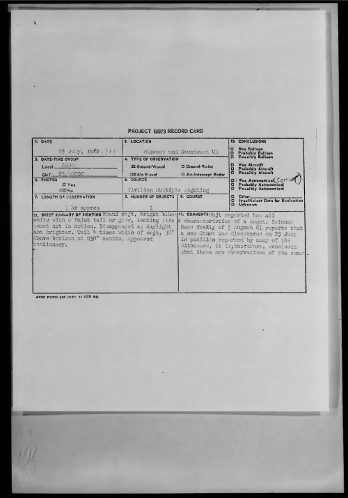 First page of 1961.07 - 8294425 - Midwest and Southwest US