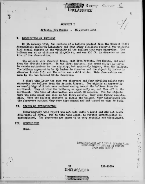 First page of ARTESIA, NEW MEXICO, January 1952
