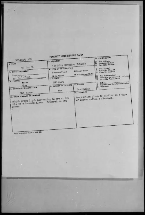 First page of 1960.03 - 7811380 - Vicinity Hawaiian Islands