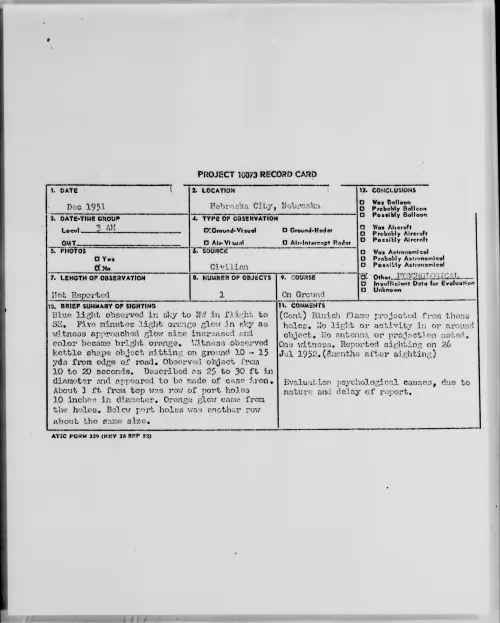 First page of Nebraska City, Nebraska, December 1951