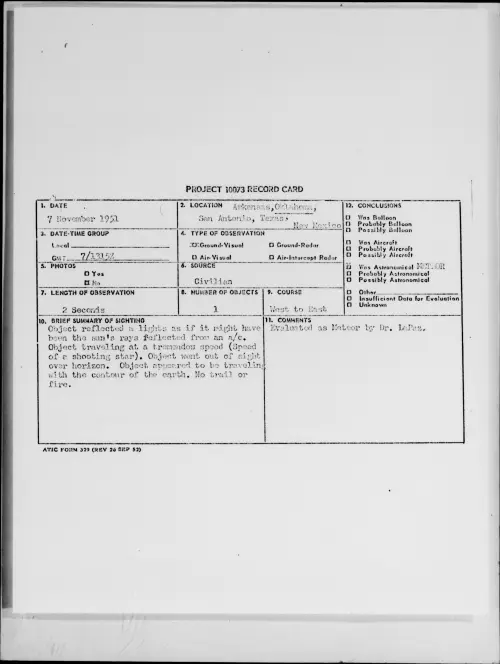 First page of Arkansas, November 1951