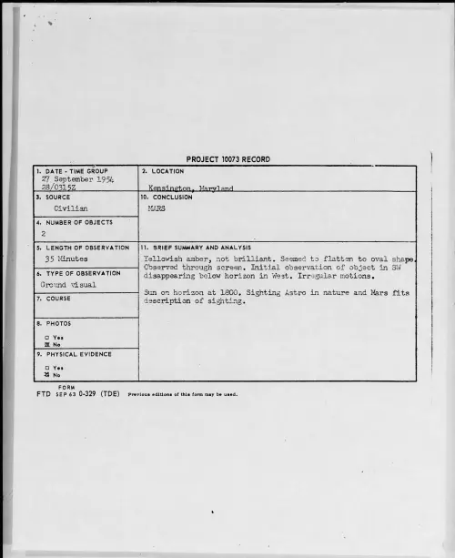 First page of 1954.09 - 8727146 - Kensington, Maryland