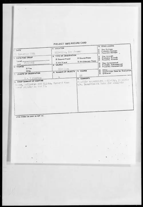 First page of 1954.11 - 6961145 - Milville, New Jersey