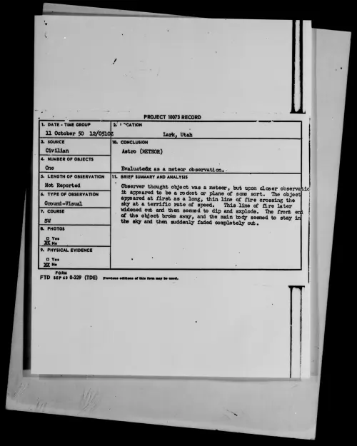 First page of Lark, Utah, October 1950