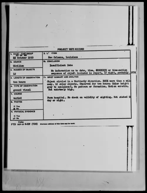 First page of New Orleans, Louisiana, October 1950