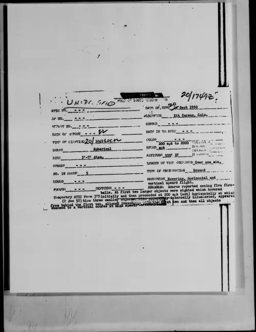 First page of Kit Carson, Colo., September 1950
