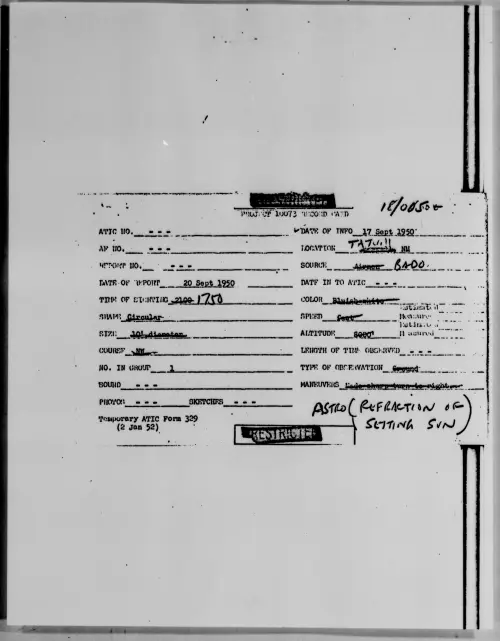 First page of TATUILL, NM, September 1950