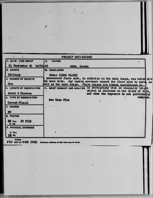 First page of Adak, Alaska, September 1950