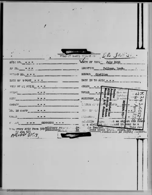 First page of Pullman, Wash., July 1950