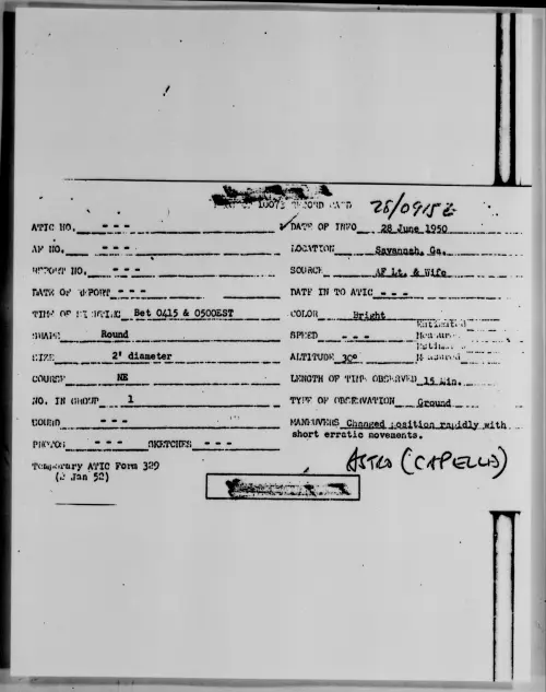 First page of Savannah, Ga., June 1950