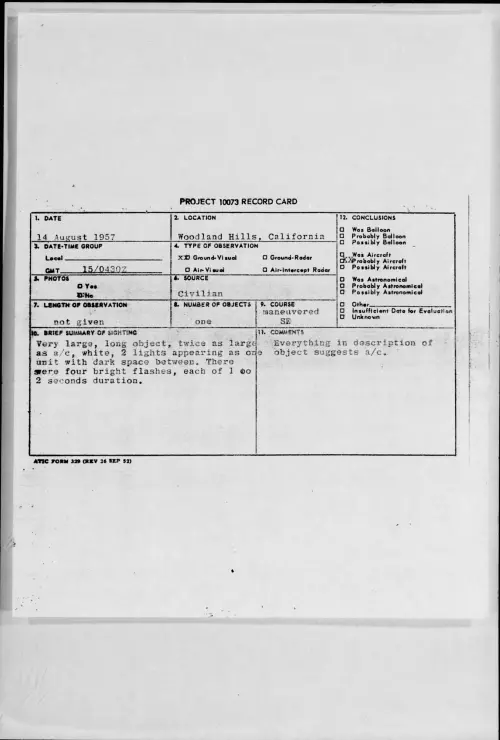 First page of 1957.08 - 6967881 - Woodland Hills, California