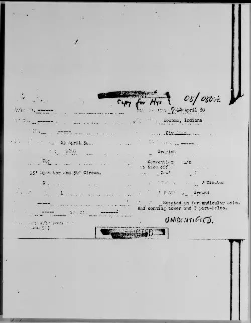First page of Kokomo, Indiana, April 1950