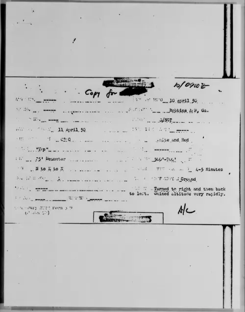 First page of Robbins AFB, Ga., April 1950