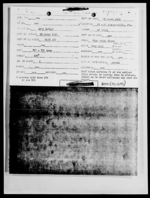 First page of 85 m.NW Jacksonville, Fla., March 1950