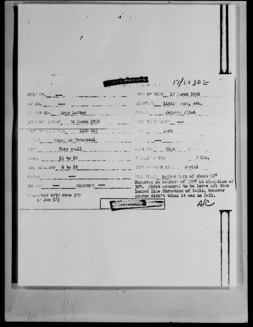 First page of Little Rock, Ark., March 1950
