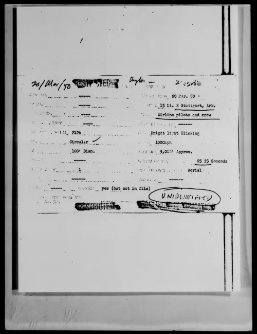First page of 15 Mi. N Stuttgart, Ark., March 1950