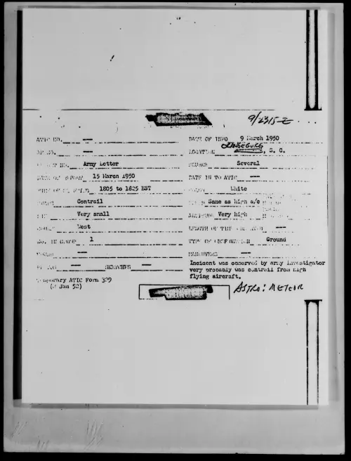 First page of ORANGEBURG, S.C., March 1950