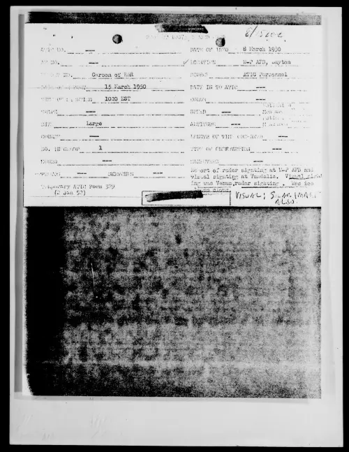 First page of W-P AFB, Dayton, March 1950