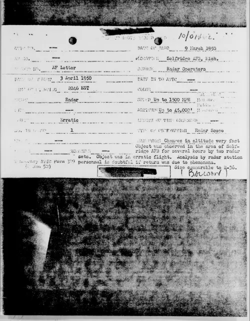 First page of Selfridge AFB, Mich., March 1950